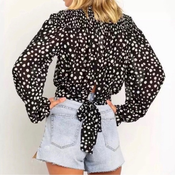 Smocked High Neck Top - Picture 5 of 9